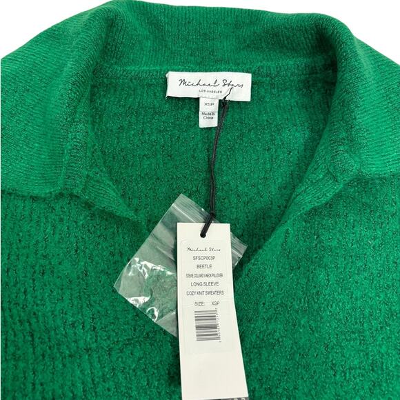NWT Michael Stars Stevie Collar V-Neck Pullover - XSP - Picture 5 of 7